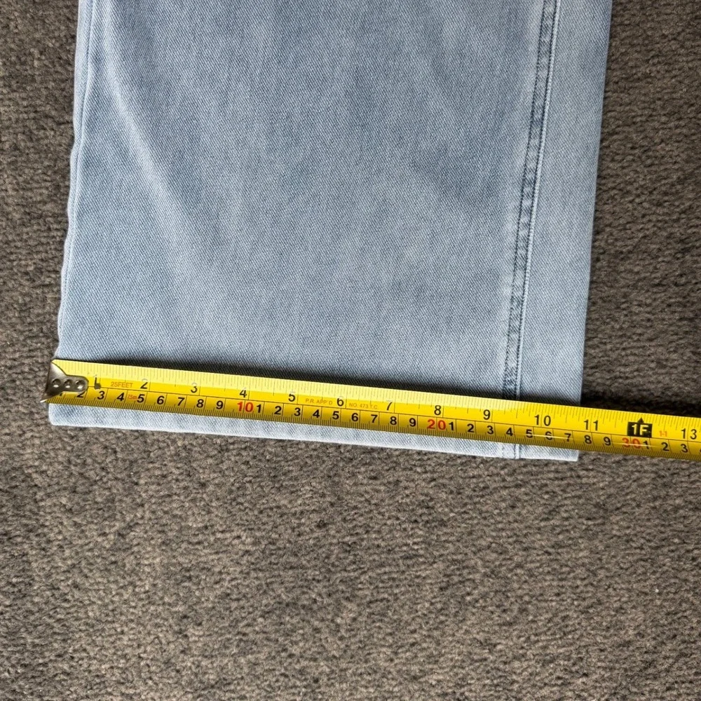 Halara Light Wash Wide Leg Crossover Waist Denim Jeans Blue S - Picture 9 of 10